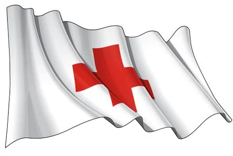Flag of Red Cross Stock Illustration
