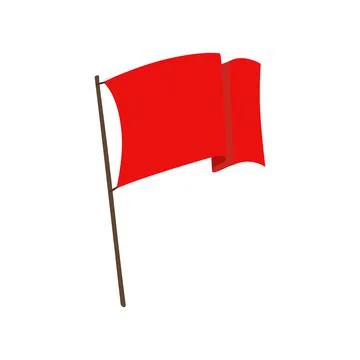 Flag red icon sign vector isolated on white background Illustration Stock Illustration