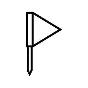 Flag red pointer map location line icon vector illustration 스톡 일러스트