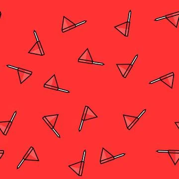 Flag red pointer map location vector seamless pattern Stock Illustration