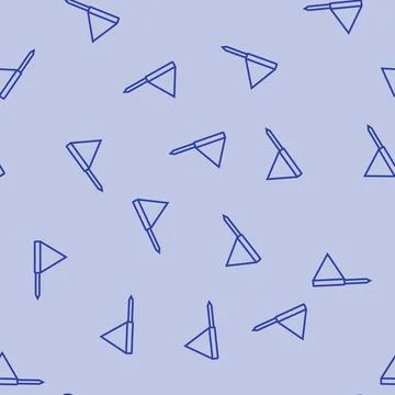 Flag red pointer map location line seamless pattern イラスト素材