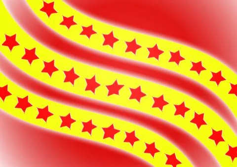 Flag, red star with red background 스톡 일러스트