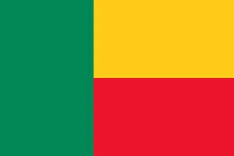 Flag of Republic of Benin Stock Illustration