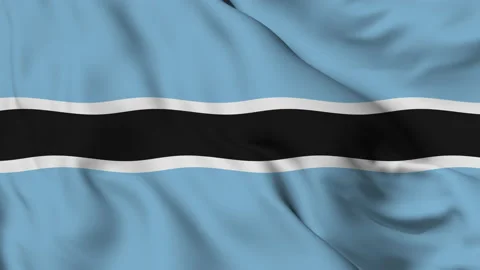 Flag of the Republic of Botswana gently waving in the wind Stock Footage 140216676