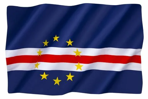 Flag of Republic of Cabo Verde - Cape Verde Stock Illustration
