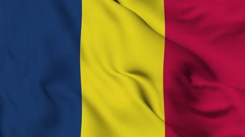 Flag of the Republic of Chad gently waving in the wind Stock Footage 140217186