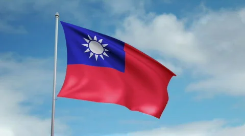 Flag of Republic of China 스톡 동영상 445191