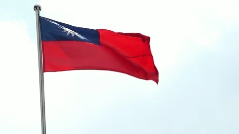 Flag of Republic of China 스톡 동영상 113996674