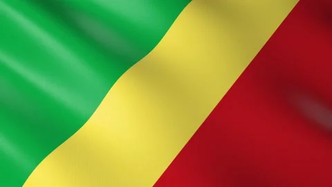 Flag of Republic of the Congo Stock Footage 151069574