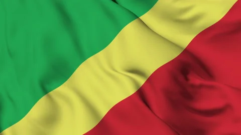 Flag of the Republic of the Congo gently waving in the wind Stock Footage 140218458