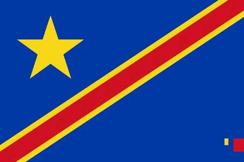 Flag of the Republic of the Congo Stock Illustration