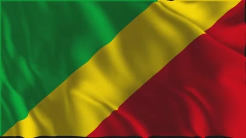 Flag of the Republic of the Congo waving slowly Stock-Footage 339107267