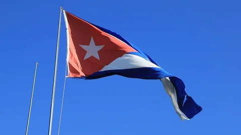 Flag of the Republic of Cuba Video stock 124582206