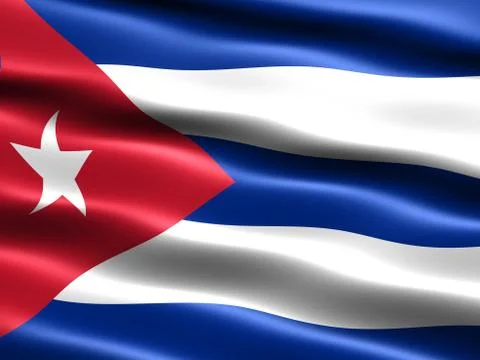 Flag of the republic of cuba 스톡 일러스트