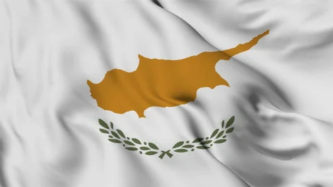 Flag of the Republic of Cyprus gently waving in the wind Video stock 140126073