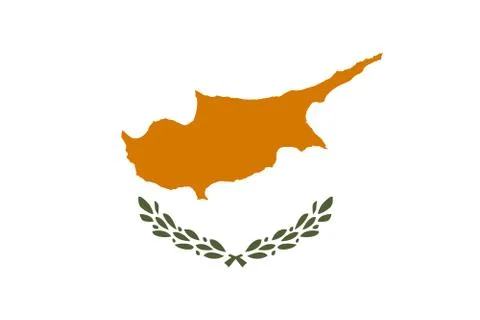 Flag of Republic of Cyprus in official, vector Stock Illustration