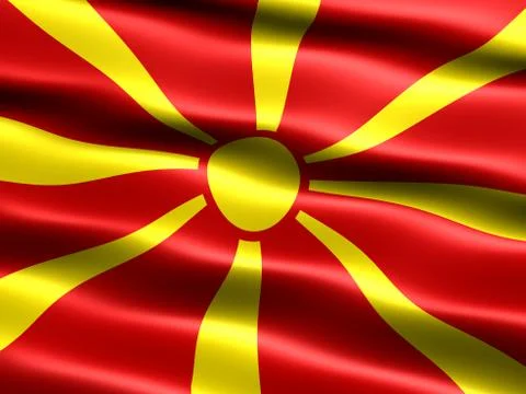 Flag of the republic of macedonia Иллюстрация