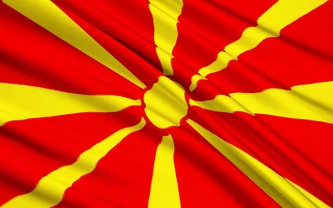 Flag of the Republic of Macedonia Stock Illustration