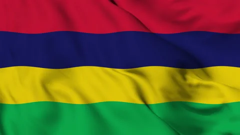 Flag of the Republic of Mauritius Stock Footage 139976795