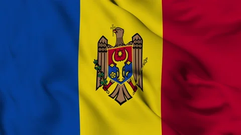 Flag of the Republic of Moldova Stock Footage 139976562
