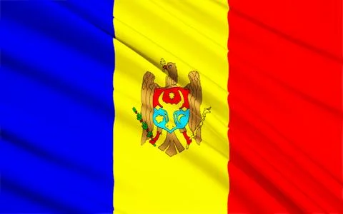 Flag of the Republic of Moldova Stock Illustration
