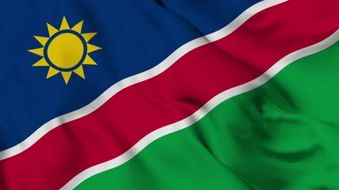 Flag of the Republic of Namibia Stock Footage 139976376