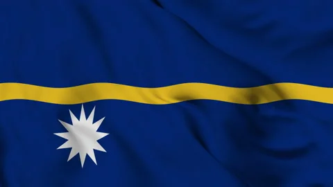 Flag of the Republic of Nauru Stock Footage 139975431