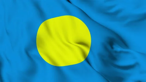 Flag of the Republic of Palau Stock Footage 139974021