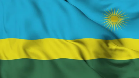 Flag of the Republic of Rwanda gently waving in the wind 動画素材 140131003
