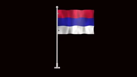Flag of Republic of Srpska waving Stock-Footage 320898544