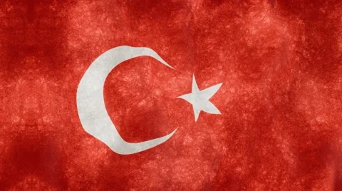 Flag of the Republic of Turkey Stock Footage 50256686