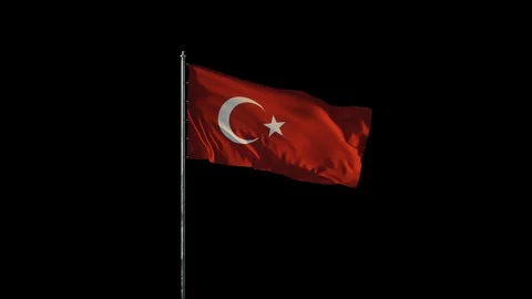The flag of the Republic of Turkey Stock Footage 102957478