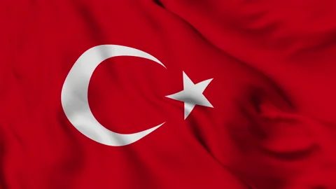 Flag of the Republic of Turkey gently waving in the wind Stock Footage 139962017