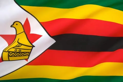 Flag of the Republic of Zimbabwe Stock Photos