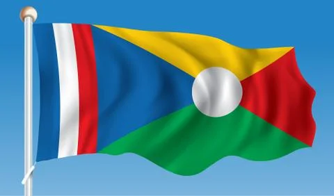 Flag of Reunion Stock Illustration