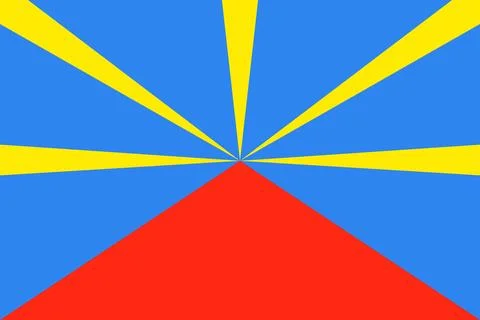 Flag of Reunion Stock Illustration