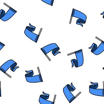 Flag ribbon banner design vector seamless pattern Stock Illustration
