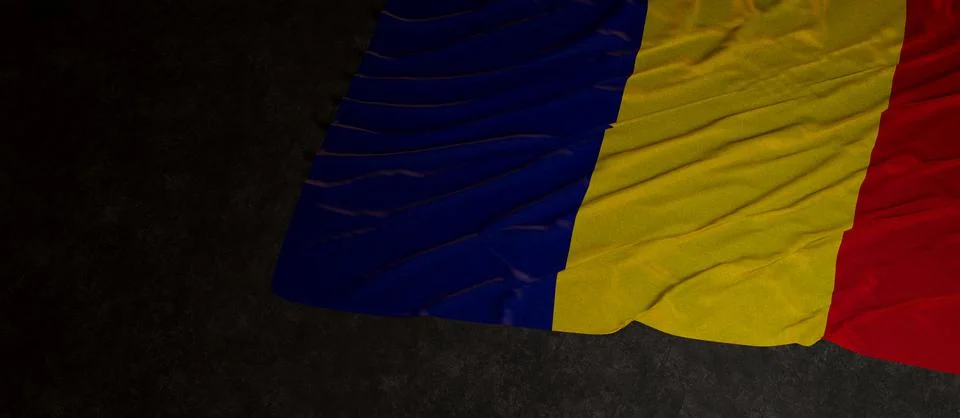 Flag Of Romania 3d render Stock Illustration