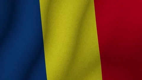 The flag of Romania. The developing 3d national flag of Romania. 1080p HD 動画素材 272139874
