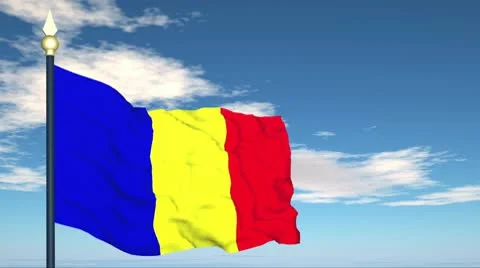 Flag Of Romania Stock Footage 10678215
