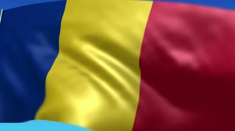 Flag of Romania Stock Footage 10820944