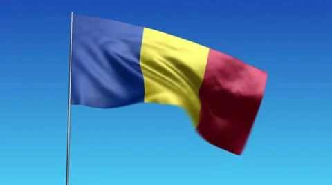 Flag of Romania Stock Footage 10820945