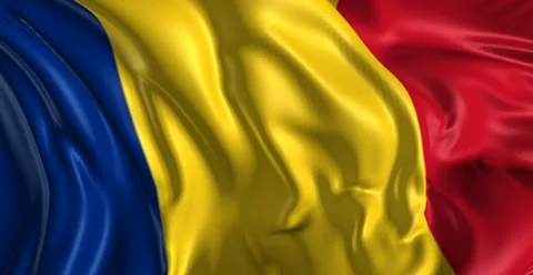 Flag of Romania Stock Footage 33832364