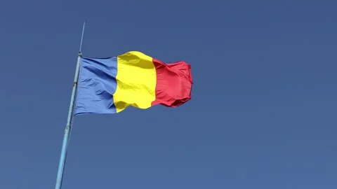 The Flag of Romania Stock Footage 160927411