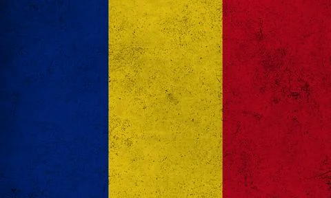 Flag Romania grunge texture Stock Illustration