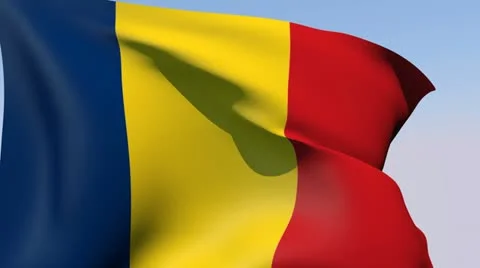 Flag of Romania HD Stock Footage 14759722