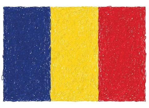 Flag of romania Stock Illustration
