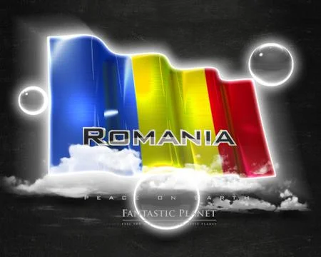 Flag Romania quality designer flag Illustration
