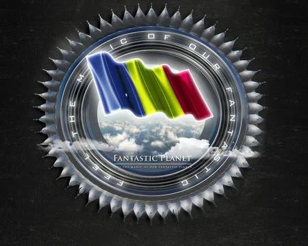 Flag Romania quality designer flag イラスト素材