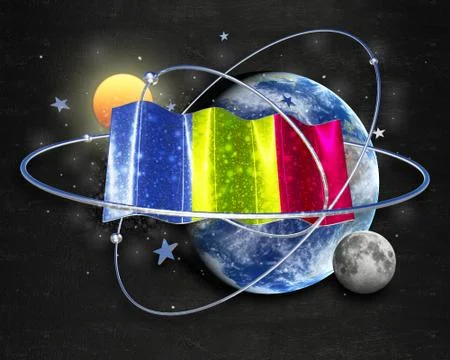 Flag Romania quality designer flag Stock Illustration